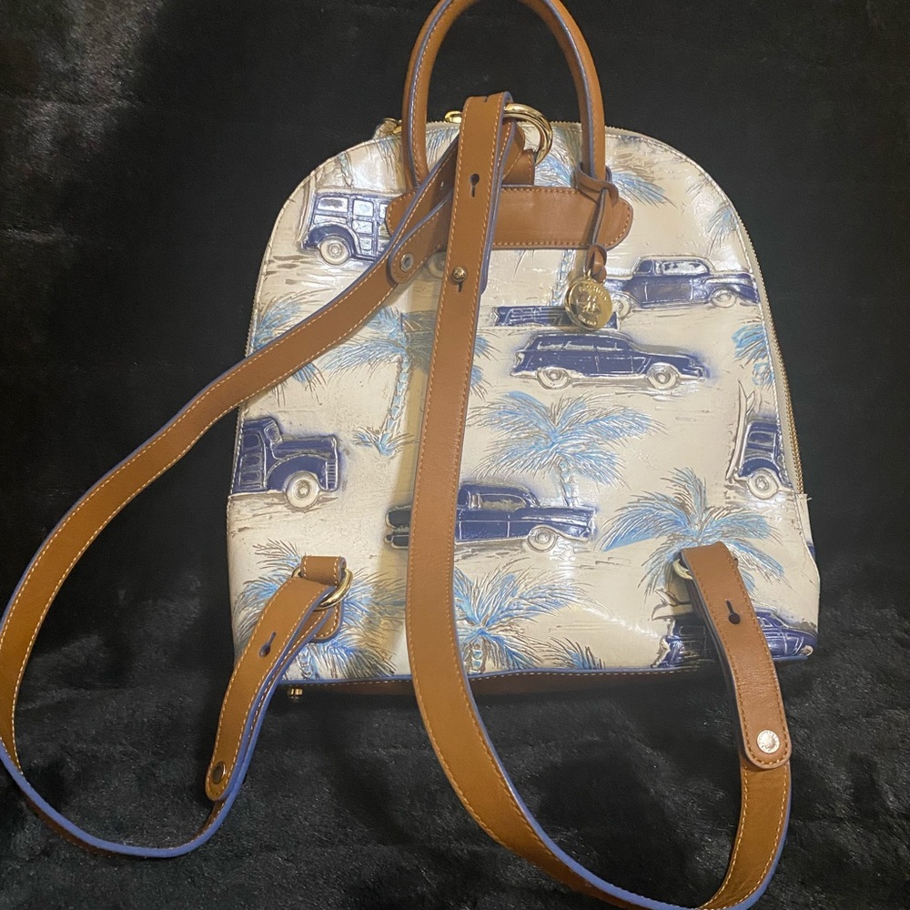 Brahmin Backpack - Blue Copa Cabana.     11” x 10”